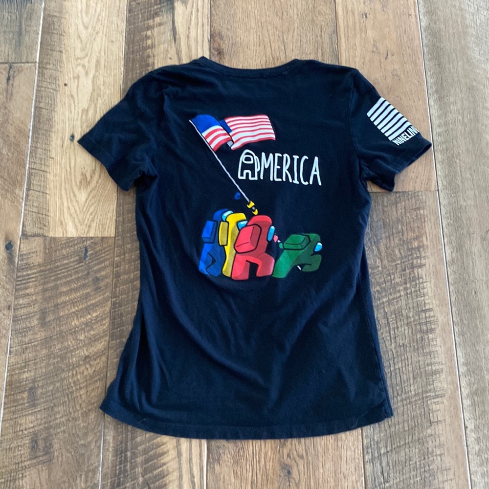 Nine 9 Line Among Us America Tee Shirt Small